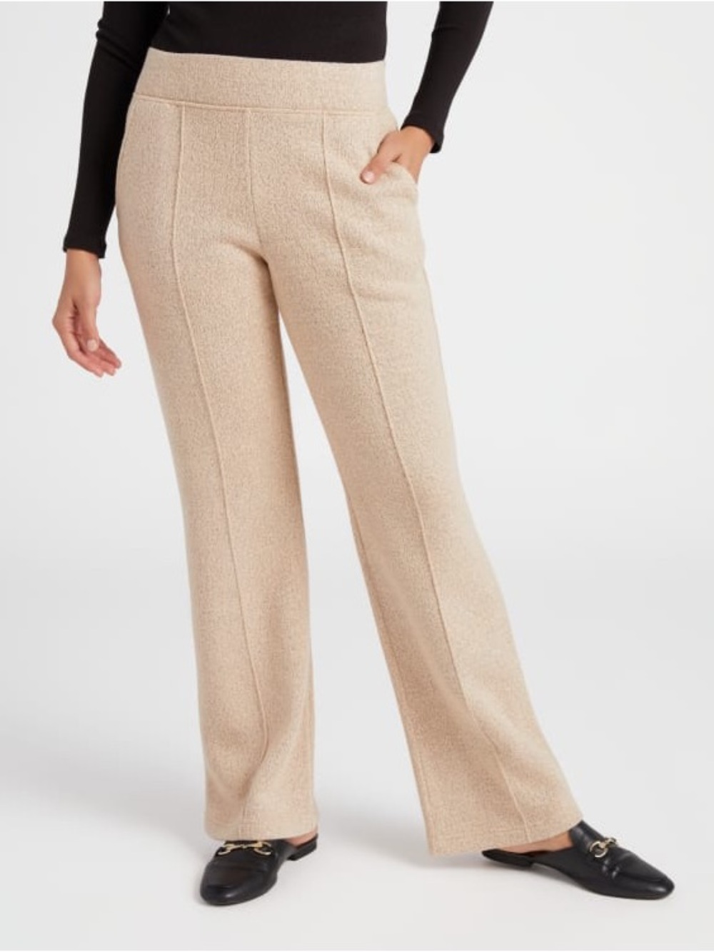 Anissa Melange Knit Wide Leg
Pant